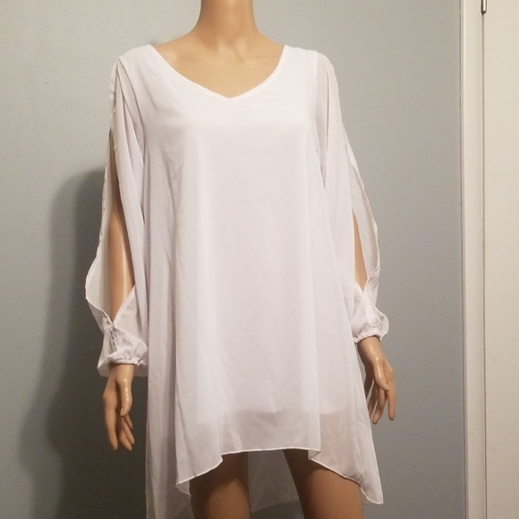 NY Collection Dresses & Skirts - 💐 5/$20 White sheer dress size Medium